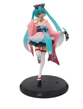 Hatsune Miku Anime Character Figure Lovely Design Japanese Style Cute Girl Miku Handmade PVC Model Ornaments for Miku Fans