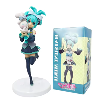 Hatsune Miku Anime Character Figure Lovely Design Japanese Style Cute Girl Miku Handmade PVC Model Ornaments for Miku Fans