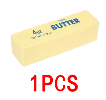 1-5PCS Soft Butter Squishy Toy Stretchy Squishy TPR Stress Relief Fidget Toy Strawberry Butter Bar Decompression Gift