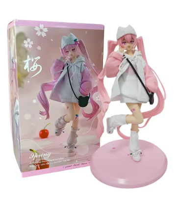 Hatsune Miku Anime Character Figure Lovely Design Japanese Style Cute Girl Miku Handmade PVC Model Ornaments for Miku Fans