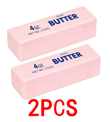 1-5PCS Soft Butter Squishy Toy Stretchy Squishy TPR Stress Relief Fidget Toy Strawberry Butter Bar Decompression Gift