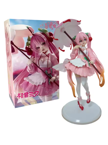 Hatsune Miku Anime Character Figure Lovely Design Japanese Style Cute Girl Miku Handmade PVC Model Ornaments for Miku Fans