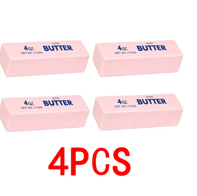 1-5PCS Soft Butter Squishy Toy Stretchy Squishy TPR Stress Relief Fidget Toy Strawberry Butter Bar Decompression Gift