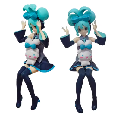 Hatsune Miku Anime Character Figure Lovely Design Japanese Style Cute Girl Miku Handmade PVC Model Ornaments for Miku Fans