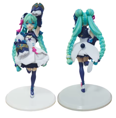 Hatsune Miku Anime Character Figure Lovely Design Japanese Style Cute Girl Miku Handmade PVC Model Ornaments for Miku Fans
