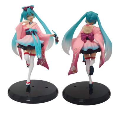 Hatsune Miku Anime Character Figure Lovely Design Japanese Style Cute Girl Miku Handmade PVC Model Ornaments for Miku Fans