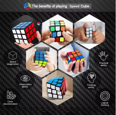 3x3 Speed Cube Magic Cube Smooth Puzzle Cube 3D Brain Teaser Twist Toy Party Game for Kids Adults Educational Stress Relief Gift
