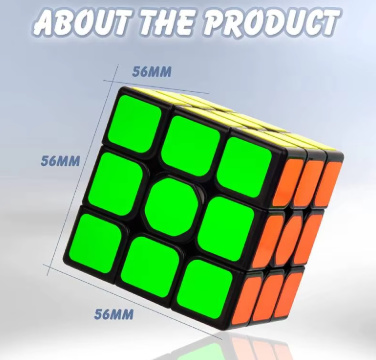 3x3 Speed Cube Magic Cube Smooth Puzzle Cube 3D Brain Teaser Twist Toy Party Game for Kids Adults Educational Stress Relief Gift