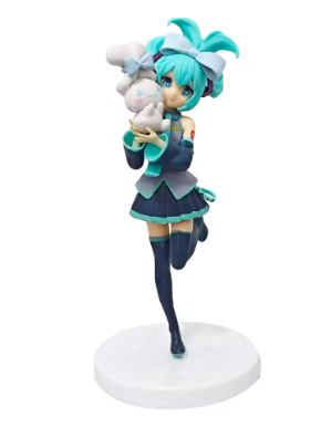 Hatsune Miku Anime Character Figure Lovely Design Japanese Style Cute Girl Miku Handmade PVC Model Ornaments for Miku Fans